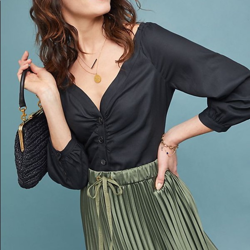Anthropology Maeve Black Shirt